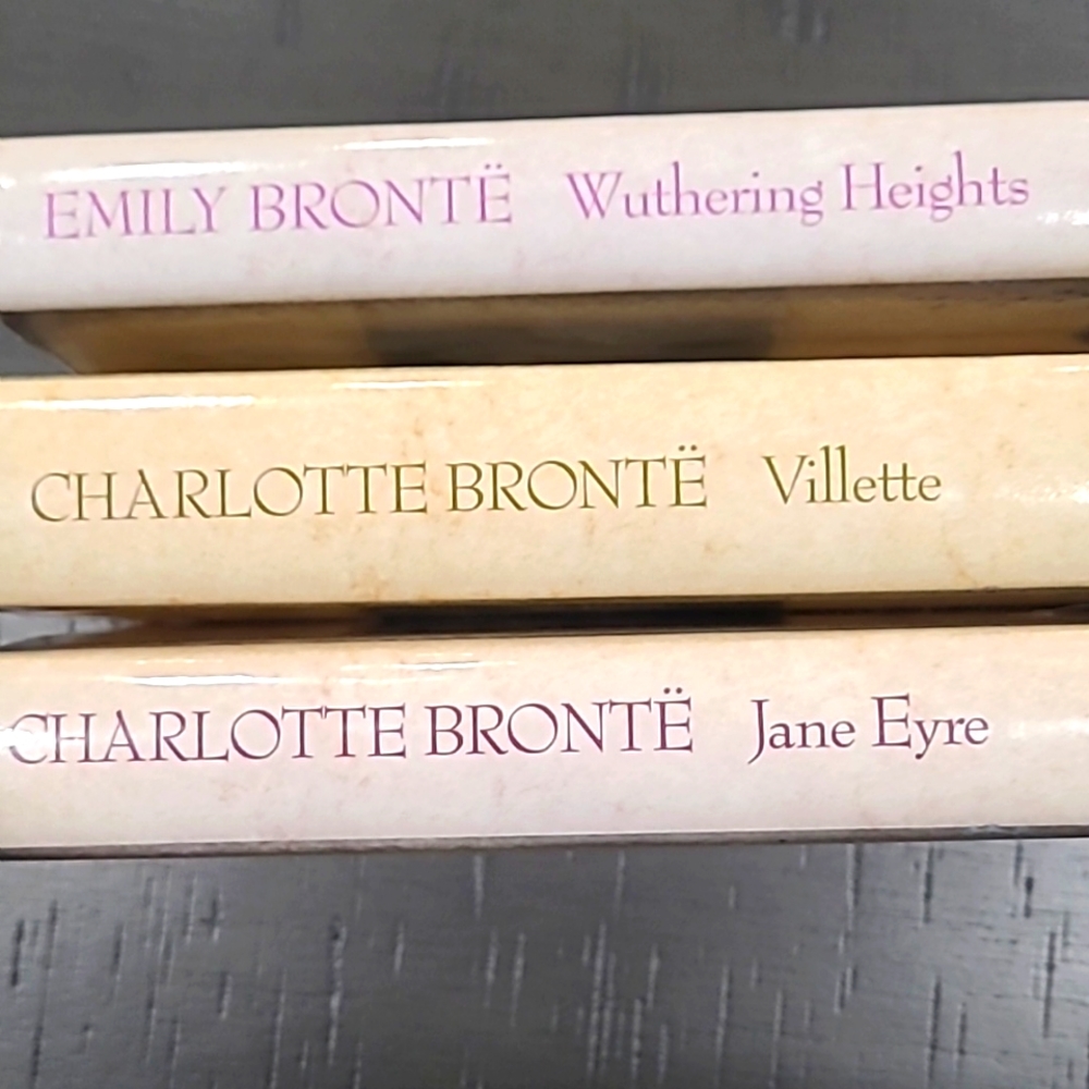 Hardcover 3 Vintage Bronte Sister Books Jane Eyre, Wuthering Heights, & Villette - Picture 7 of 13